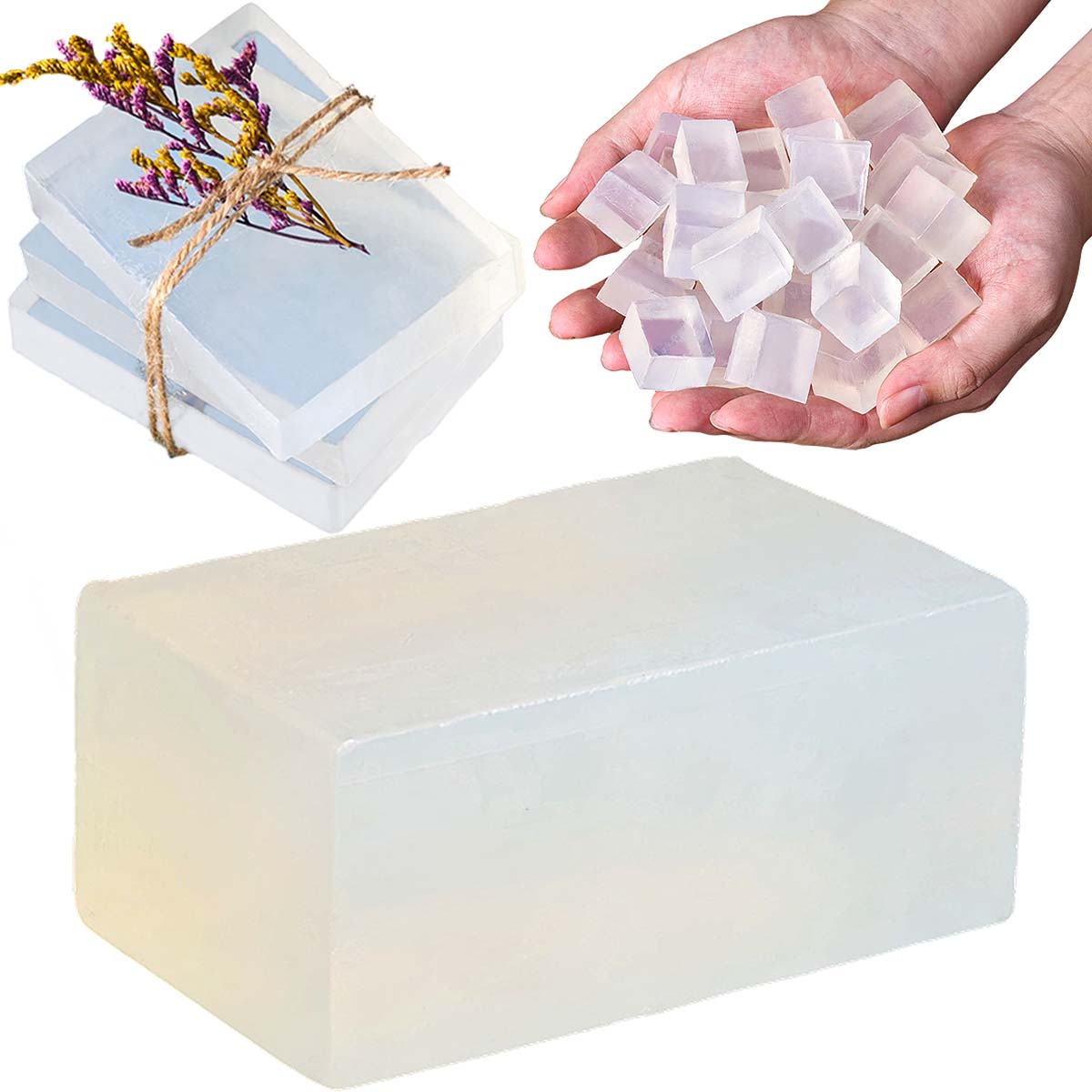 Soap Making Glycerin - Şeffaf Beyaz Gliserin Sabun Bazı DIY