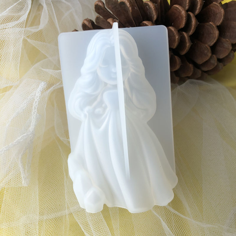 Soap Making Material - 3D Sevimli Prenses Silikon Mum Kalıp
