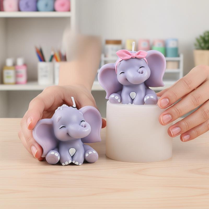 Soap Making Material - Sevimli 3D Fil Silikon Mum Kalıbı