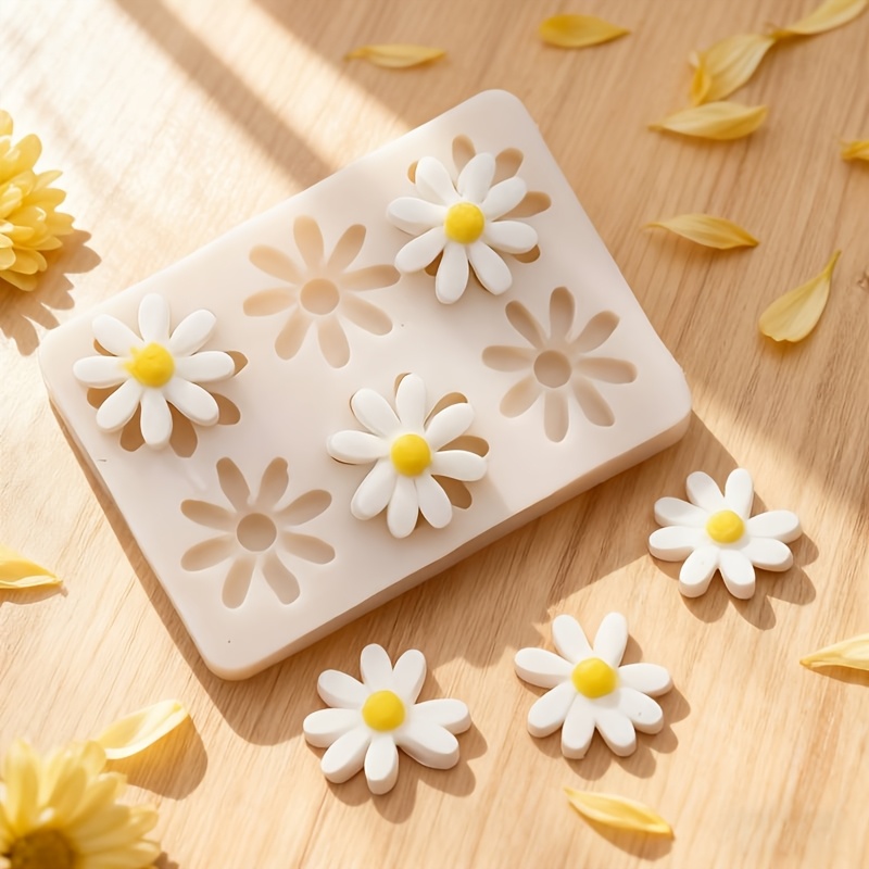 Soap Making Material - 1 adet 3D Papatya Ayçiçeği Silikon