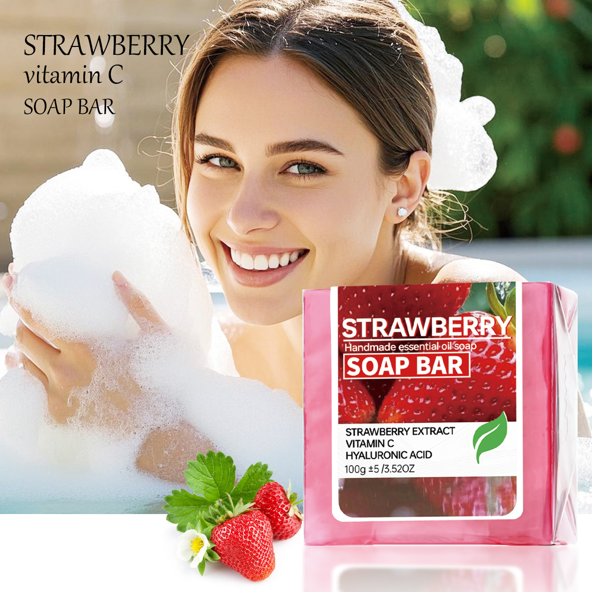 Soap Making Glycerin - Çilek Meyve Reçeli Püresi Esansiyel Yağlı