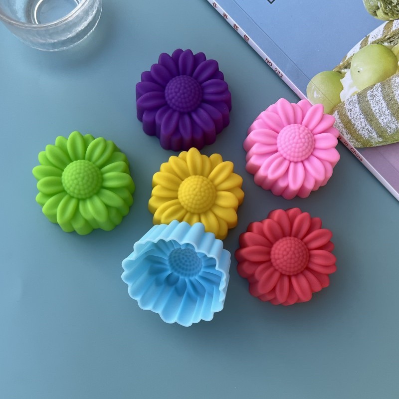 Soap Making Material - 6 adet Set yapışmaz çiçek tasarımları