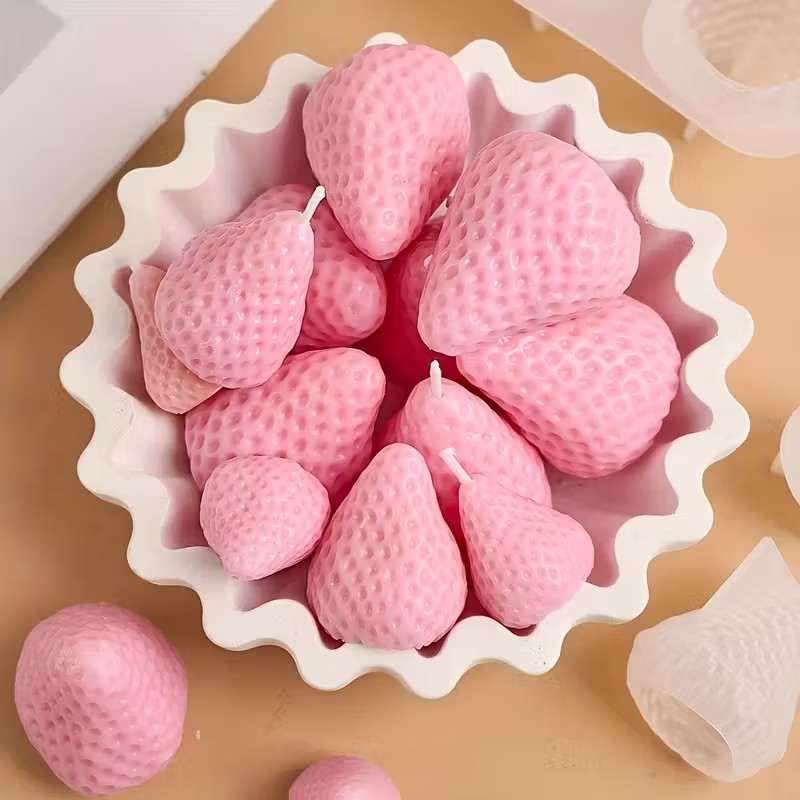 Çilek Silikon Mum Kalıbı DIY A - Soap Making Material incelemesi ve fiyatı